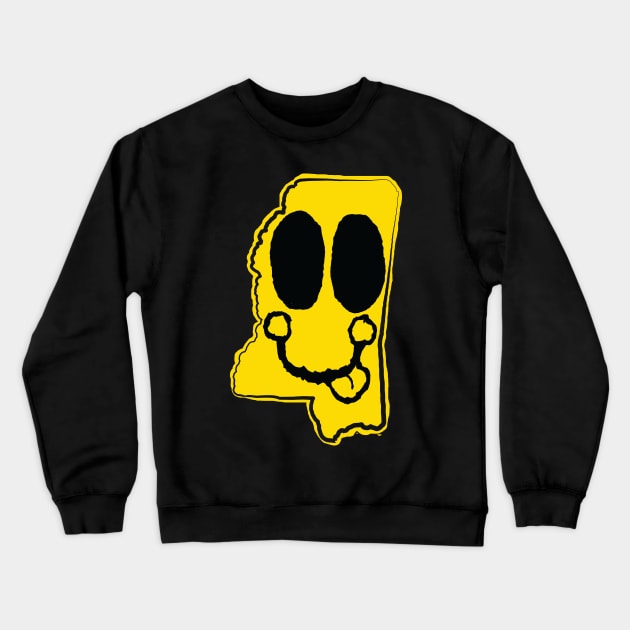 Mississippi Happy Face with tongue sticking out Crewneck Sweatshirt by pelagio